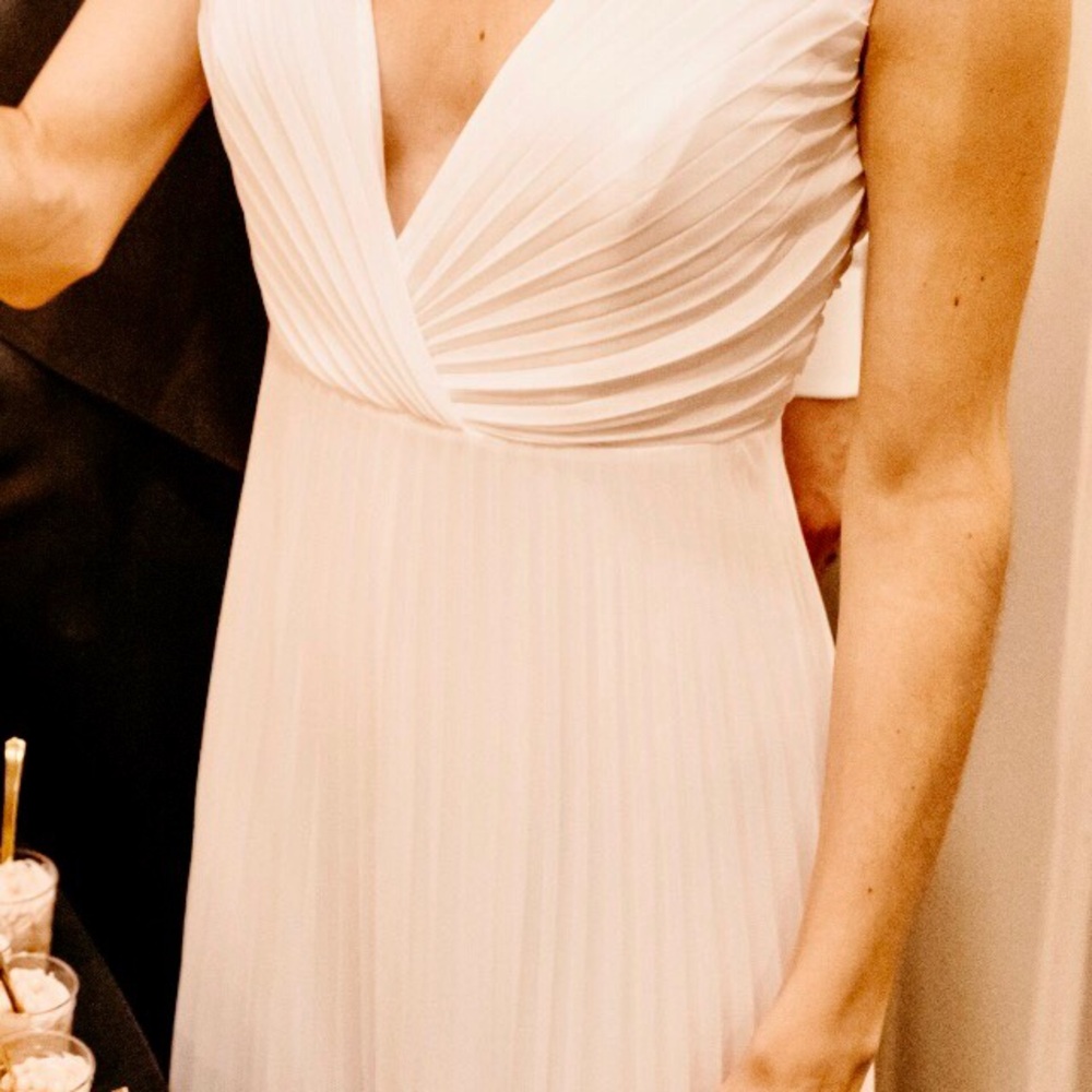 BHLDN Badgley Mischa Sloane pleated Wedding Dress - Picture 2 of 14